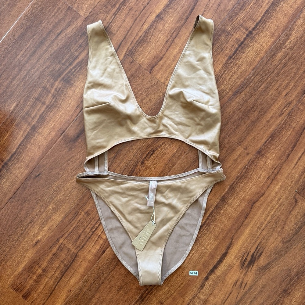 Skims Wet Jersey Bodysuit Womens Size S Sienna NWT